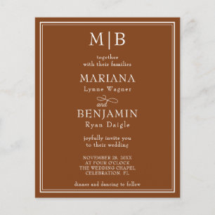 Budget Moderne Braun Hochzeitsfeier