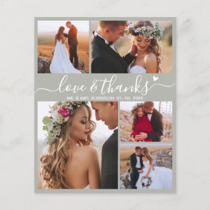 Budget Moderne Collage Carte de remerciements Mari