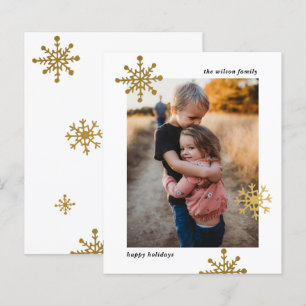 Budget Moderne Cute Snowflake Photo Carte de vacan