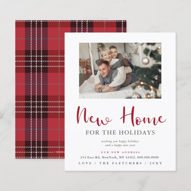 Budget Moderne Foto-Umzugskarte (Vorne/Hinten)