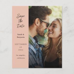 Budget Moderne Foto- und Seiten-Save-the-Date-Kart