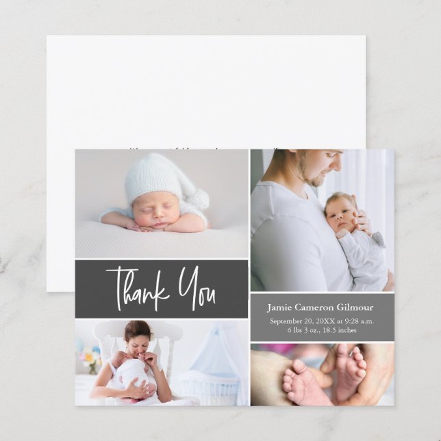 Budget Moderne Handschrift Script FotoCollage (Vorne/Hinten)