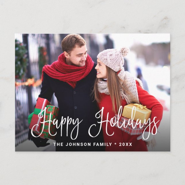 Budget Moderne Joyeux Vacances photo Carte de Noël (Devant)