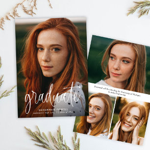 Budget Moderne Kalligrafie Einfaches Foto Abschlus Ankündigung