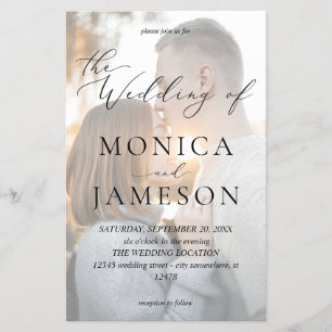 Budget Moderne Kalligrafie V2 Foto Wedding MED Flyer