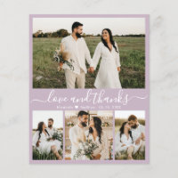 Budget Moderne Lilac Mariage photo Carte de remerc