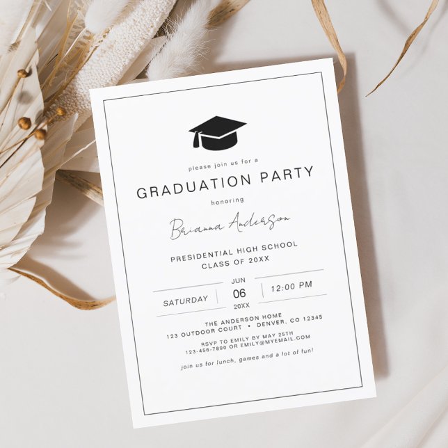 Budget Moderne Minimalistische Chic Graduation Par (Von Creator hochgeladen)