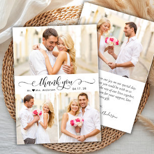 Budget Moderne Photo Collage Mariage Carte de reme