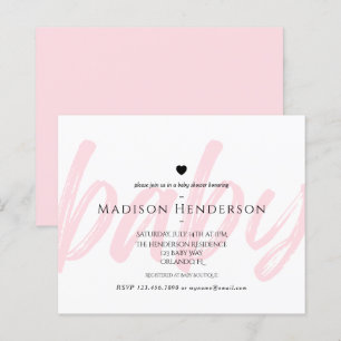 Budget Moderne Pink Minimal Typografie Kinderdusch