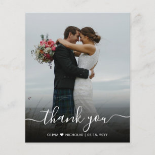 Budget Moderne Script Mariage photo Carte de remer