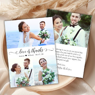 Budget Moderne Script Mariage photo Carte de remer