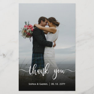 Budget Moderne Script Mariage Photo Carte de remer