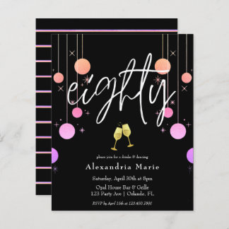 Budget Moderne Sparkle 80. Geburtstagspartei