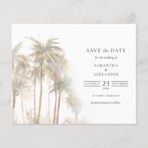 Budget Moderne tropische Bäume Save the Date