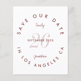 Budget Moderne Typografie Burgund Save the Date