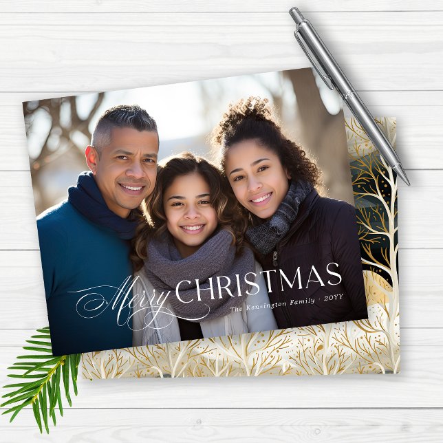 Budget Moderne Typografie Weihnachtsfeiertag Foto (Budget Modern Typography Christmas Holiday Photo)