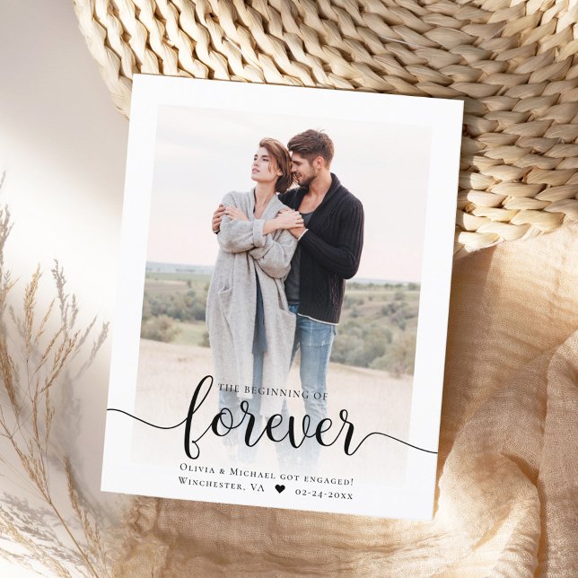 Budget Moderne Verlobung des Skript-Fotos Ankündig (Von Creator hochgeladen)