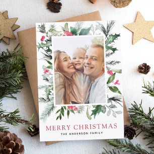 Budget Moderne Weihnachts-Fotokarte