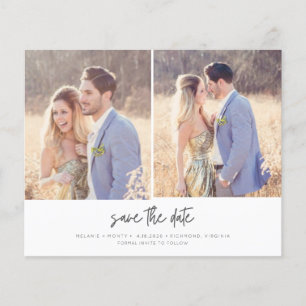 Budget Moderne Zwei-Foto-Hochzeit Erinnerung zur T Flyer