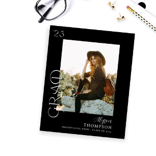 Budget Moderner GRAD Foto Abschluss - Schwarz Flyer