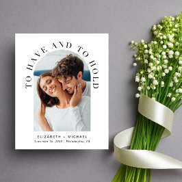 Budget Modernes Arch Foto Hochzeit Einladung