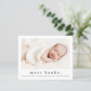Budget Modernes Baby Foto Geburtserklärung