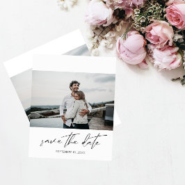 Budget Modernes Chic Foto Landsape W Save the Date Flyer