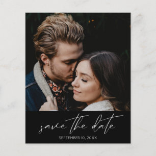 Budget Modernes Chic Foto Save the Date vertikal Flyer