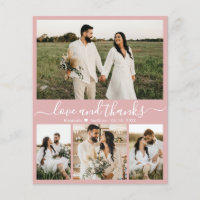 Budget Modernes einfaches Foto Hochzeit Danke Kart