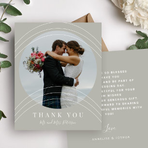 Budget modernes elegantes Foto Hochzeit Danke