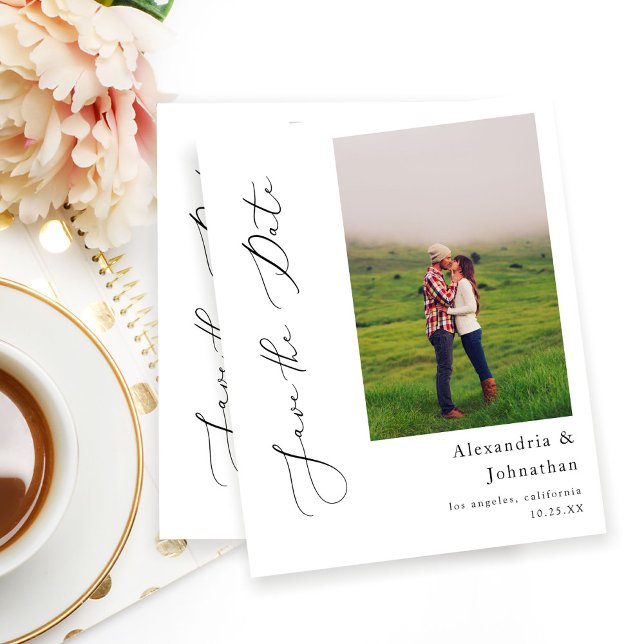 Budget Modernes elegantes Foto Save the Date (Von Creator hochgeladen)