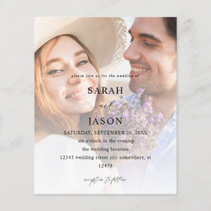 Budget Modernes Foto 7 Vertikale Hochzeit Flyer