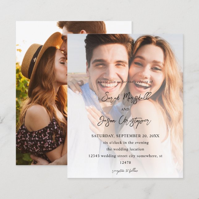 Budget Modernes Foto 7 Vertikale Hochzeit V2-C (Vorne/Hinten)