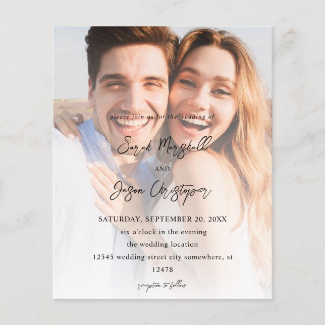 Budget Modernes Foto 7 Vertikale Hochzeit V2-C Flyer (Vorne)