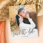 Budget Modernes Foto Save the Date Einladung Flyer<br><div class="desc">Eine moderne Handschrift Save the Date mit Foto</div>