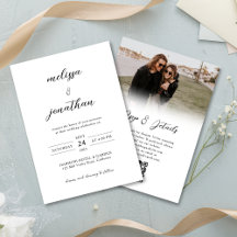 Budget Modernes Foto Script UAwg QR Code Hochzeit