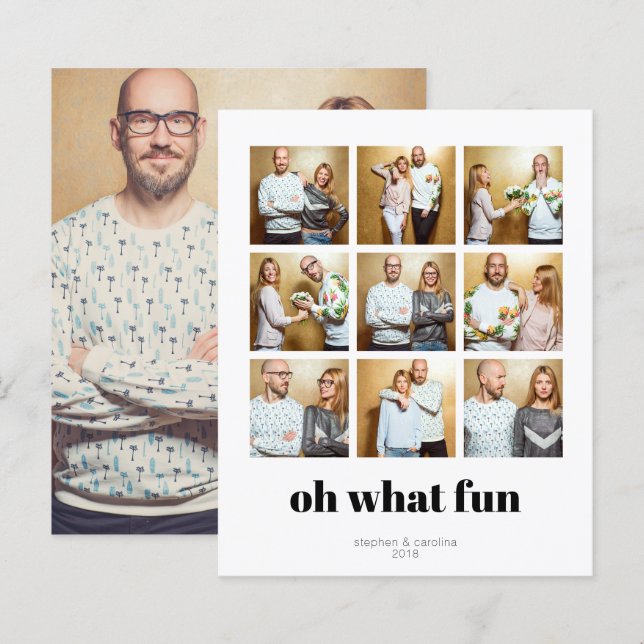 Budget Modernes Minimalistisches 9-Square-Foto (Vorne/Hinten)