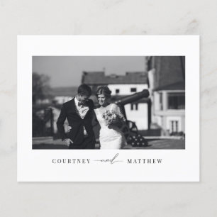 Budget Modernes Minimalistisches Foto Danke Karte