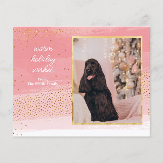 Budget Modernes Rosa- und Gold-Foto (Vorderseite)