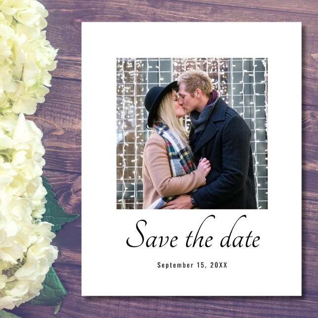 Budget Modernes Save the Date Foto Hochzeit Einlad Flyer (Von Creator hochgeladen)