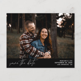 Budget Modrn Chic Foto Horizontal Save the Date B Flyer