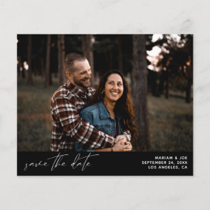 Budget Modrn Chic Foto Horizontal Save the Date B Flyer