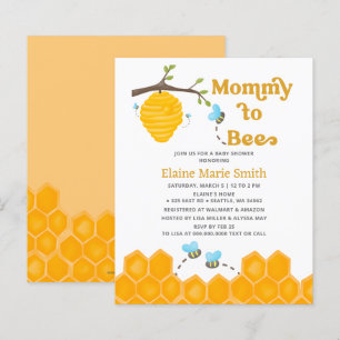Budget Mommy to Bee Baby Shower Einladung