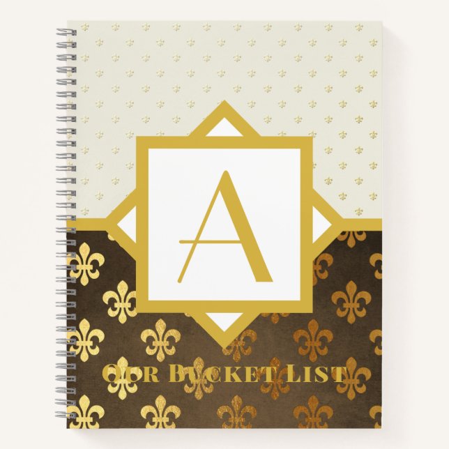 BUDGET Monogram Couples Bucket List halt Notizbuch (Vorderseite)