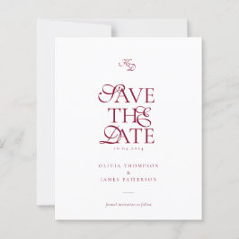BUDGET Monogram Deep Burgundy Script Wedding