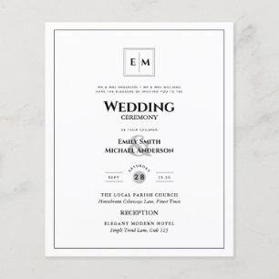 BUDGET Monogram Formale Hochzeit Weiß All-in-1 Fly Flyer
