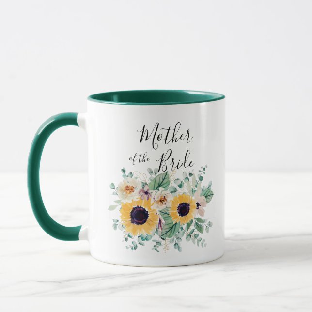 BUDGET Mother Bride Groom Custom Gifts SUNFLOWERS Tasse (Links)