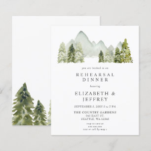 Budget Mountains Pine Probe Abendessen Einladung