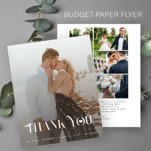 Budget Multi Foto Collage Hochzeit danke Ihnen Kar Flyer