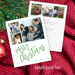 Budget Multi Foto Frohe Weihnachtskarte Flyer